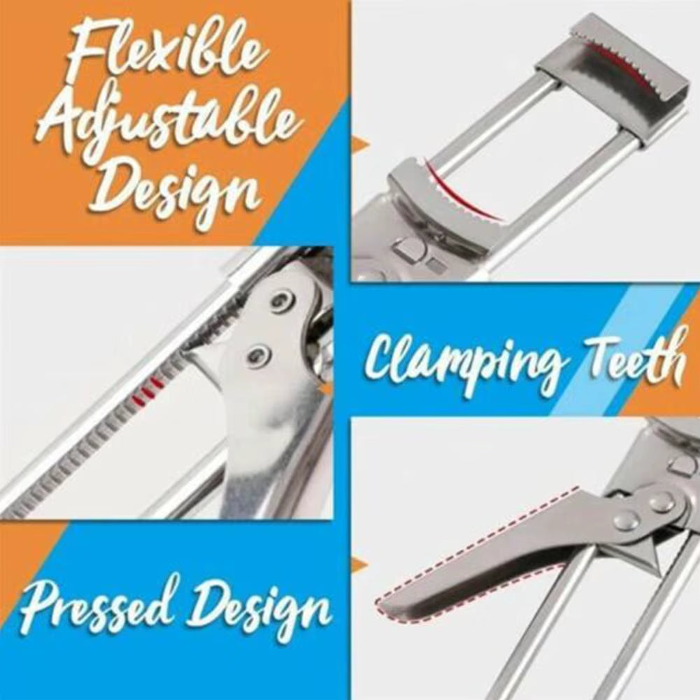 1Pc Adjustable Can Opener Multi-Function Bottle Cap Opener Steel Lids off Jar Opener Labor-Saving Screw Can Opener