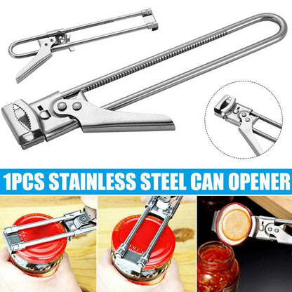 1Pc Adjustable Can Opener Multi-Function Bottle Cap Opener Steel Lids off Jar Opener Labor-Saving Screw Can Opener